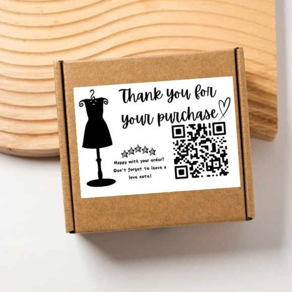 50 Personalized QR Code Large Stickers For Small Business & Resellers - Picture 4 of 7